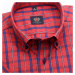 Pánská slim fit košile London 6560 v červené barvě s formulí Easy Care