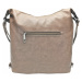 Praktický hnědošedý kabelko-batoh 2v1 s kapsami