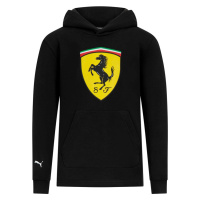 Ferrari dětská mikina s kapucí Shield black F1 Team 2023