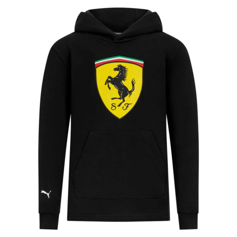 Ferrari dětská mikina s kapucí Shield black F1 Team 2023 Puma