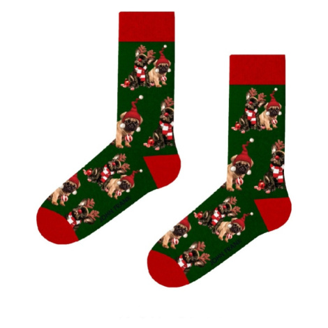 Ponožky John Frank JFLSFUN-CH36 Vánoce | zelená