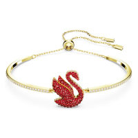 Swarovski Okouzlující pozlacený náramek s labutí Iconic Swan 5649774