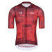 MONTON Cyklistický dres s krátkým rukávem - SKULL SMEARSPACE - červená