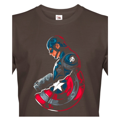 Pánské tričko s potiskem Kapitán Amerika - Captain America BezvaTriko