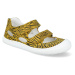 Barefoot sandálky Koel - Dalila Suede Yellow zebra žluté