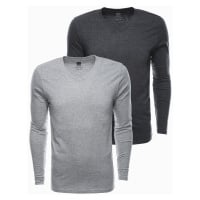 Ombre Clothing Men's plain longsleeve - mix 2