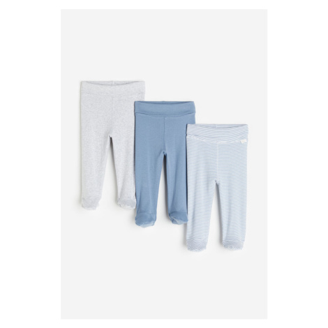 H & M - Balení: 3 kalhoty - modrá H&M