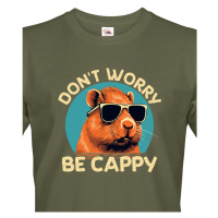 Pánské triko Don't worry be capy - vtipné narozeninové triko