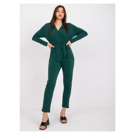 TMAVĚ ZELENÝ DLOUHÝ OVERAL SERAFINI --DARK GREEN Tmavě zelená BASIC