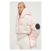 Péřová bunda MMC STUDIO Maffo dámská, růžová barva, zimní, oversize