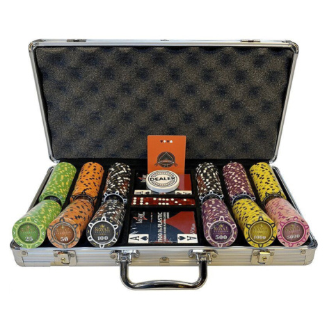 Pokerová sada Royal Cardroom Turnier 300 ks, 14g žetony, vysoké hodnoty