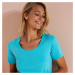 Jednobarevné tričko s kulatým výstřihem, bio bavlny