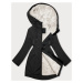 Černá dámská zimní bunda s kožešinovou podšívkou Glakate (H-2978)