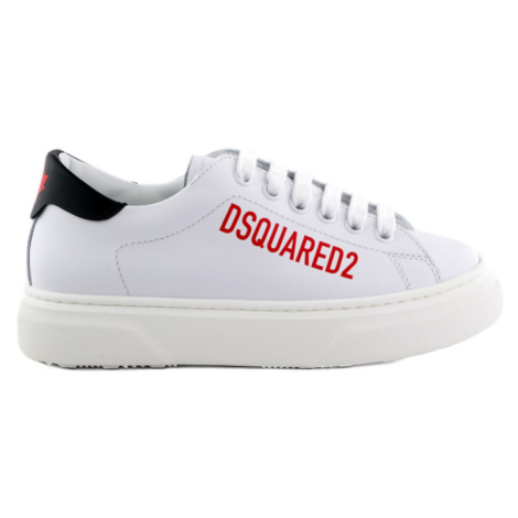 Tenisky dsquared logo print boxer sneakers lace up bílá Dsquared²