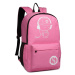 Růžový multifunkční zářící batoh na kolečkách Ziggy Lulu Bags