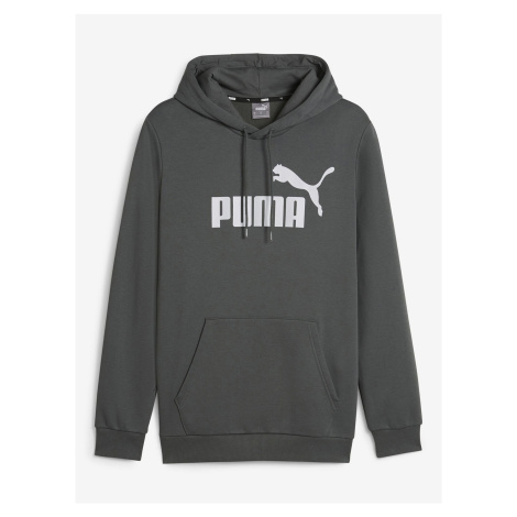 Šedá pánská mikina s kapucí Puma ESS Big Logo Hoodie