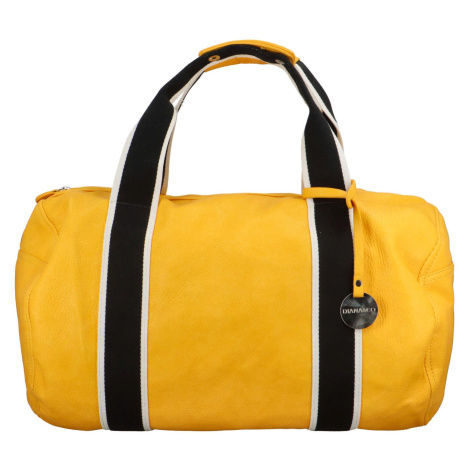 Trendová koženková cestovní taška Alebom, žlutá Diana & Co