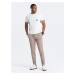 Ombre Men's structured knit sweatpants - coffee