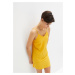 Bonprix RAINBOW šaty na ramínka v mini délce Barva: Žlutá, Mezinárodní