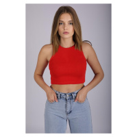 Madmext Mad Girls Red Crop Top