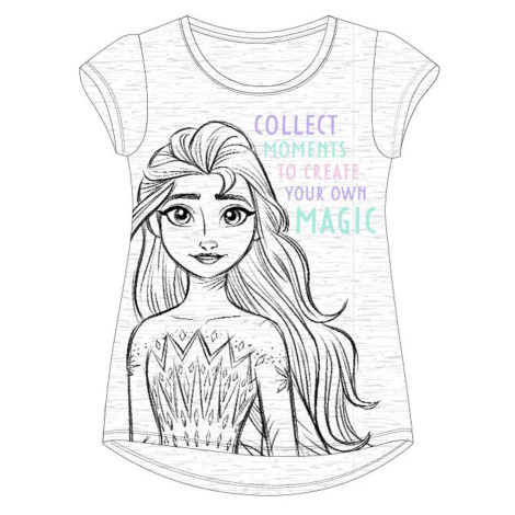 Frozen licence Dívčí tričko Frozen 52029453, šedý melír Barva: Šedá