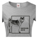 Dámské tričko s potiskem plemene American Akita - pro milovníky psů