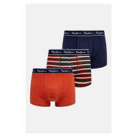 Boxerky Pepe Jeans RETRO STPS TK 3-pack pánské, tmavomodrá barva, PMU11161