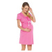Bavlněná těhotenská noční košile Alena růžová