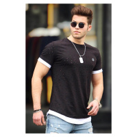 Madmext Black Ripped Detailed Men's T-Shirt 4489