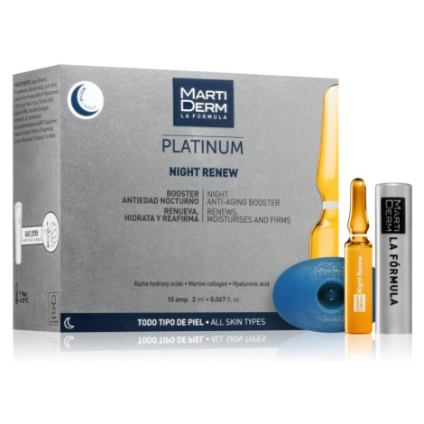MartiDerm Platinum Night Renew exfoliační peelingové sérum v ampulích 10x2 ml