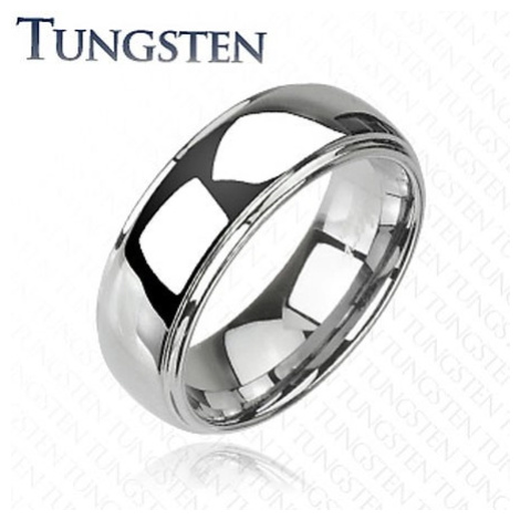 Wolframový prsten s vyvýšeným středem, zrcadlový lesk, 8 mm Šperky eshop