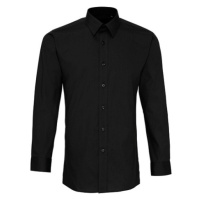 Premier Workwear Pánská košile s dlouhým rukávem PR204 Black