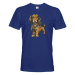 Pánské tričko pro milovníky psů s potiskem kresleného jezevčíka