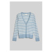 KARDIGAN GANT FINE KNIT STRIPED CARDIGAN modrá