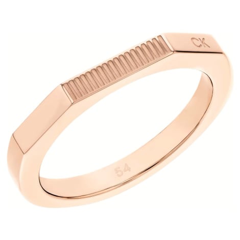 Calvin Klein Módní bronzový prsten Faceted 35000189