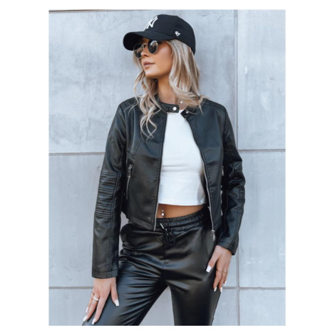 Kožená dámská bunda se stojáčkem DStreet