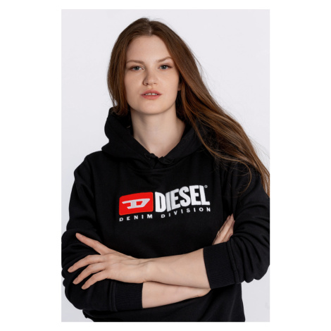 Mikina diesel f-reggy-hood-div sweat-shirt černá