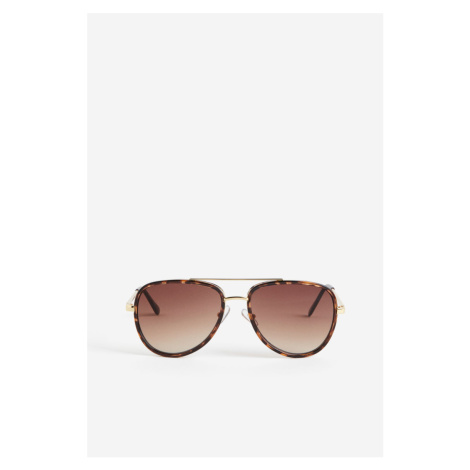 H & M - Sluneční brýle - hnědá H&M