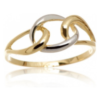 Dámský zlatý splétaný prsten PR0312F + DÁREK ZDARMA