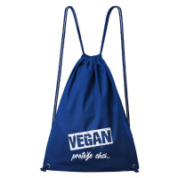 DOBRÝ TRIKO Bavlněný batoh Vegan, protože chci Barva: Královsky modrá