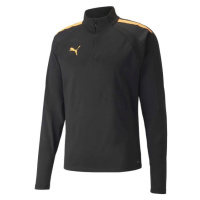 Puma TEAMLIGA 1/4 ZIP TOP Pánská fotbalová mikina, černá, velikost