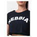 NEBBIA - Crop Top Volný Fit and Sporty 583 (black) - NEBBIA