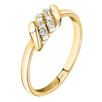 Morellato Pozlacený prsten s krystaly Torchon SAWZ13 56 mm