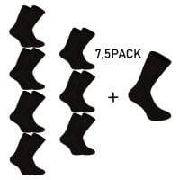 7,5PACK ponožky Nedeto vysoké bambusové černé