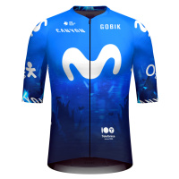 GOBIK Cyklistický dres s krátkým rukávem - INFINITY MOVISTAR TEAM 2024 - modrá/bílá