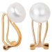 JwL Luxury Pearls Pozlacené náušnice klipsy s pravou perlou JL0399