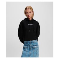 Mikina karl lagerfeld jeans klj relaxed pinktuck hoodie black