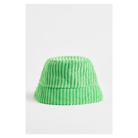 H & M - Manšestrový klobouk bucket - zelená H&M