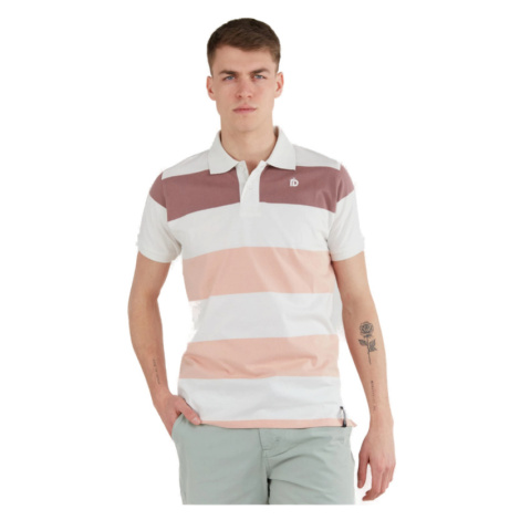 FUNDANGO-Incognito Stripe Poloshirt-311-powder stripe Růžová