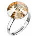 Stříbrný prsten s krystaly zlatý 35018.5 gold shadow